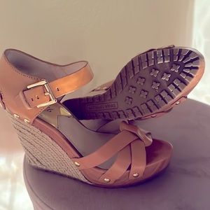 Vintage Michael Kors Leather Rafa wedge Sandals